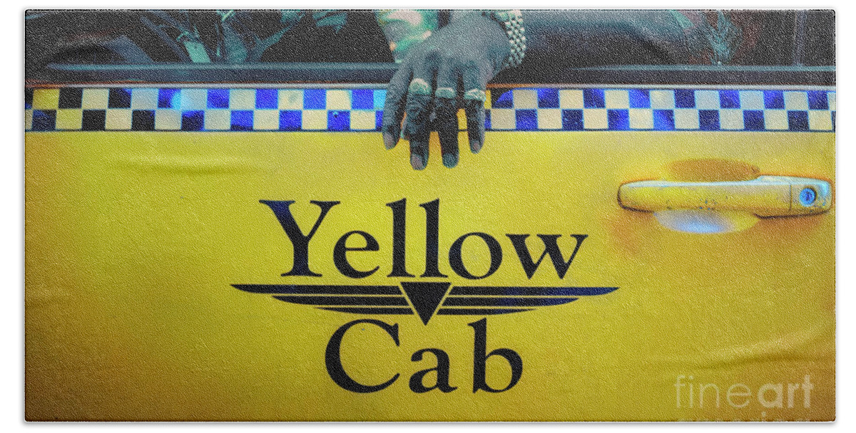 Louisiana Beach Sheet featuring the photograph Yellow Cab by Craig J Satterlee