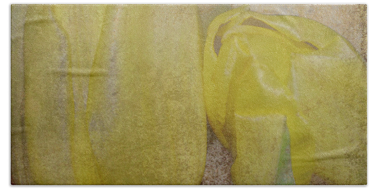Yelow Beach Sheet featuring the photograph Yellow Strands by Traci Cottingham