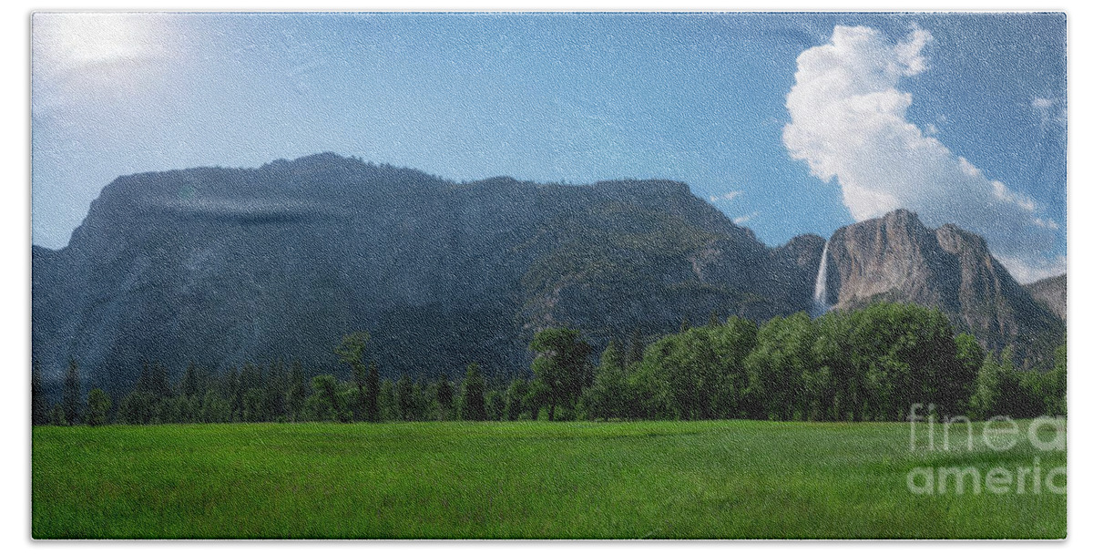 Yosemite Valley Beach Towel featuring the photograph Yosemite National Park Panorama by Michael Ver Sprill