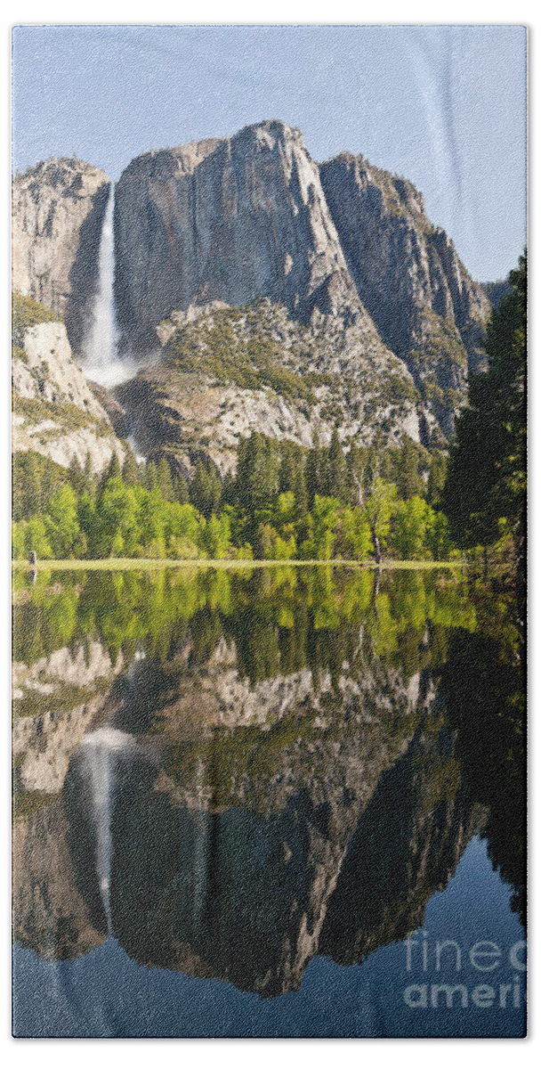 Yosemite Falls Beach Towel featuring the photograph Yosemite National Park, Springtime by Inga Spence