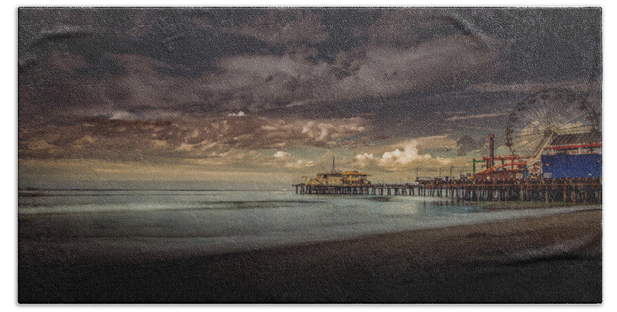 Santa Monica Pier Beach Towel featuring the photograph Enchanted Pier by Gene Parks