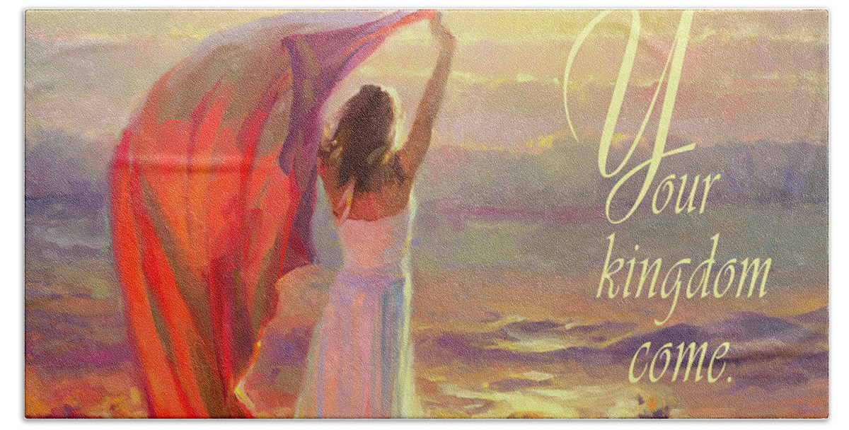 Christian Beach Sheet featuring the digital art Your Kingdom Come by Steve Henderson