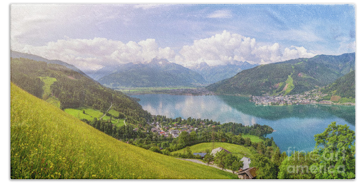 Alpine Beach Towel featuring the photograph Zell am See - Alpine Beauty by JR Photography