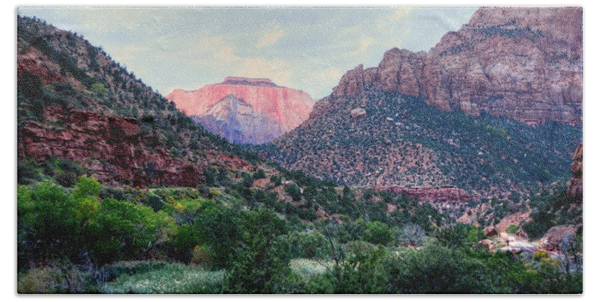 Zion National Park Beach Sheet featuring the photograph Zion National Park by Charlotte Schafer