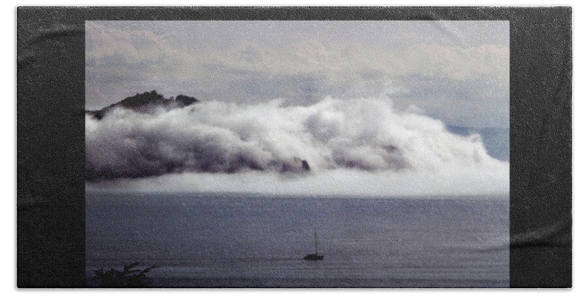 Angel Island Beach Sheet featuring the photograph Angel Island Fog #2 by Frank DiMarco