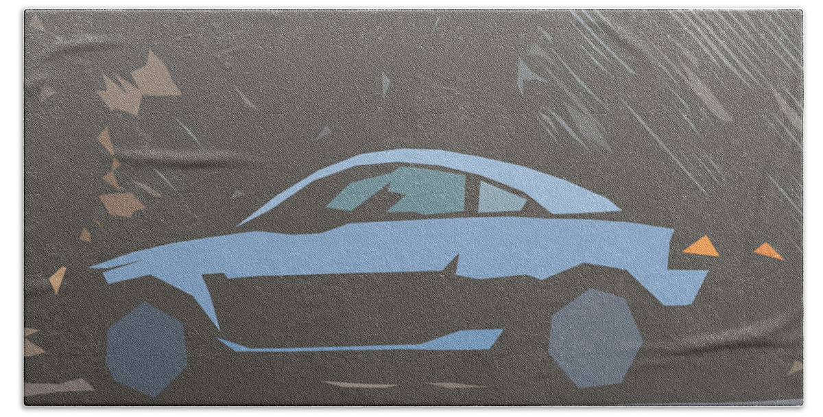 Car Beach Towel featuring the digital art Audi TT Abstract Design #1 by CarsToon Concept