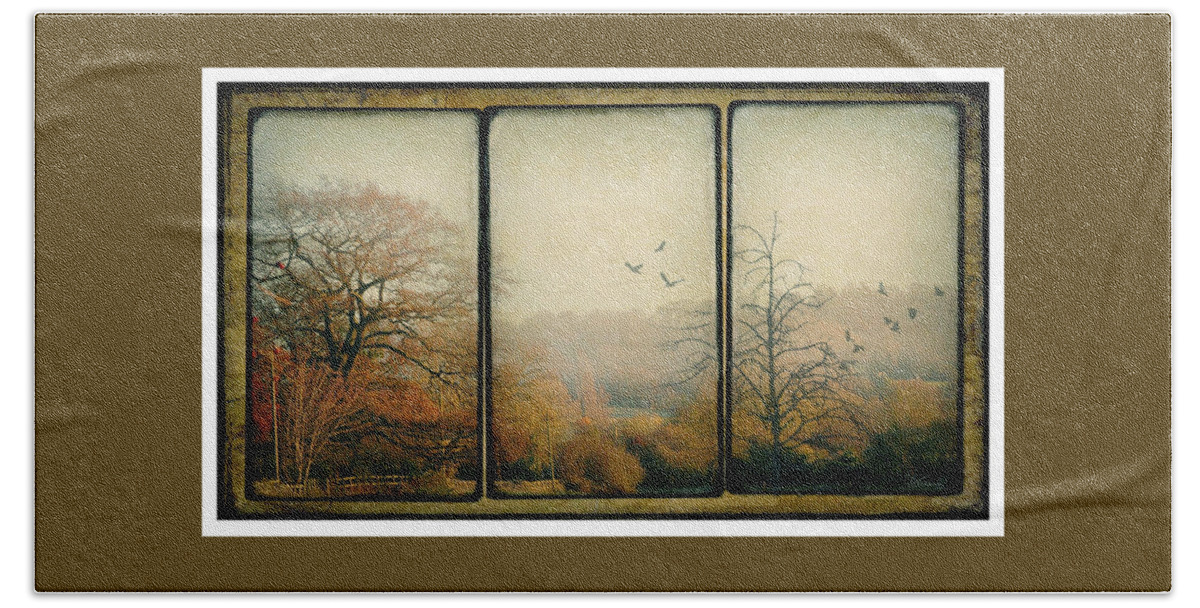 Triptych Beach Towel featuring the photograph Autumn by Peggy Dietz