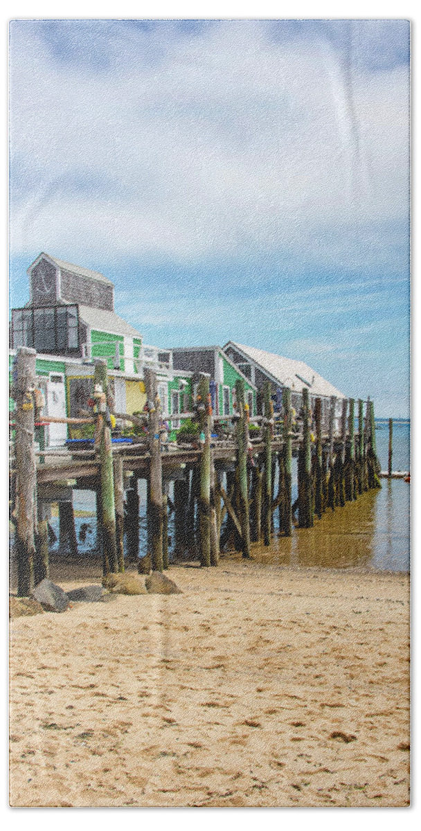 Captain Jack's Wharf Beach Towel featuring the photograph Captain Jack's Wharf - Provincetown Massachusetts #1 by Brendan Reals
