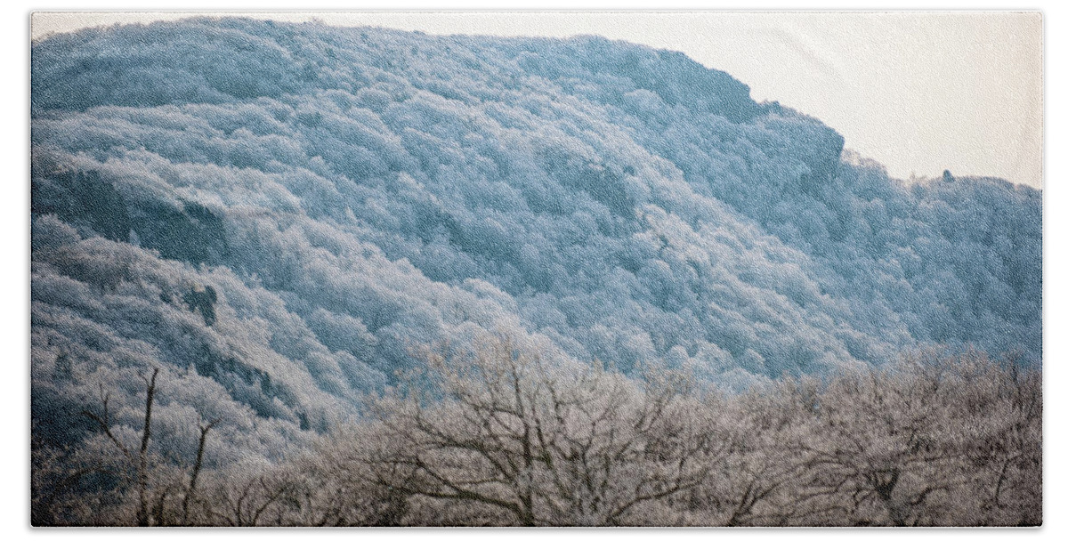 Blue Ridge Beach Sheet featuring the photograph Frost on the Mountain #1 by Mark Duehmig