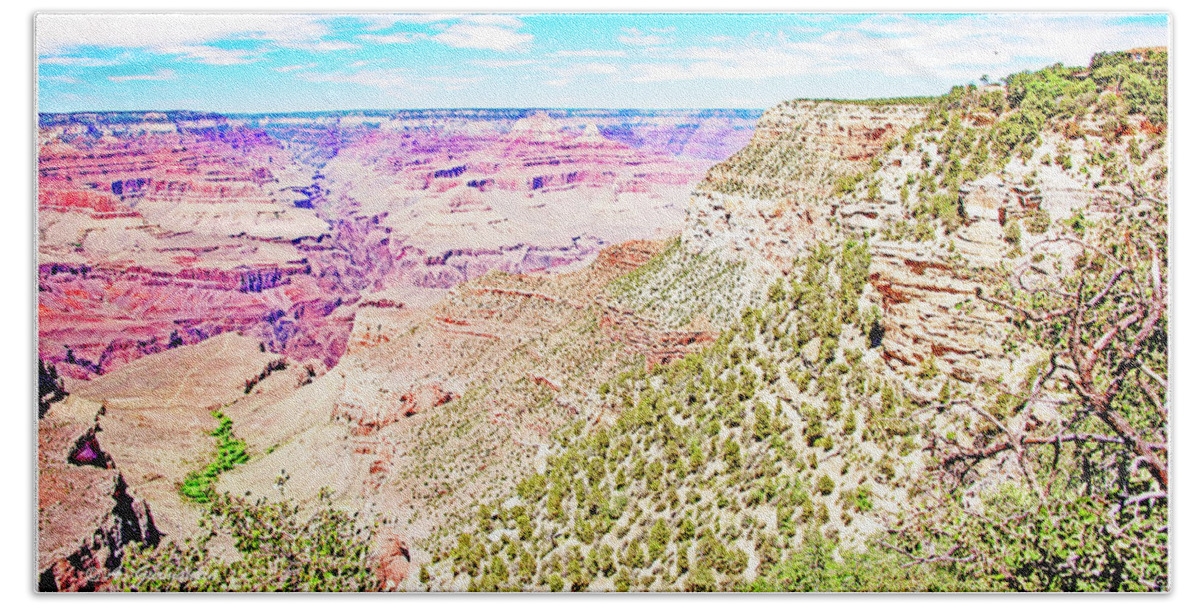 Grand Canyon Beach Sheet featuring the photograph Grand Canyon, Arizona #1 by A Macarthur Gurmankin