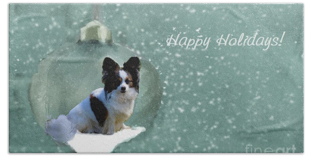 Papillon Beach Sheet featuring the photograph Happy Holidays #1 by Janette Boyd