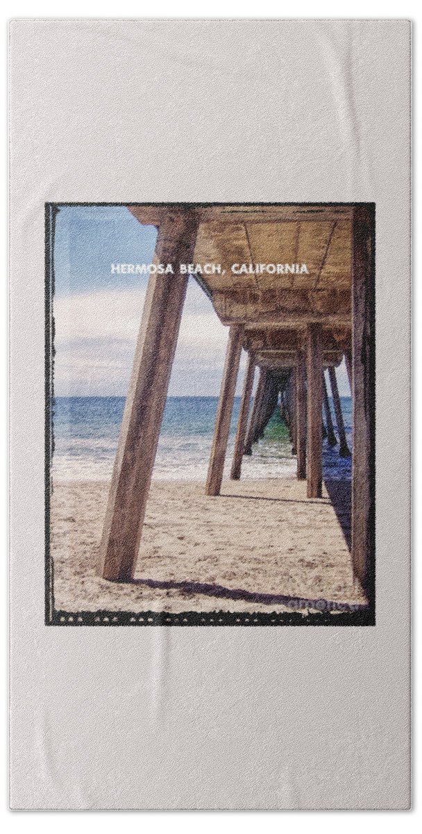 Hermosa Beach Beach Towel featuring the digital art Hermosa Beach, California #1 by Phil Perkins
