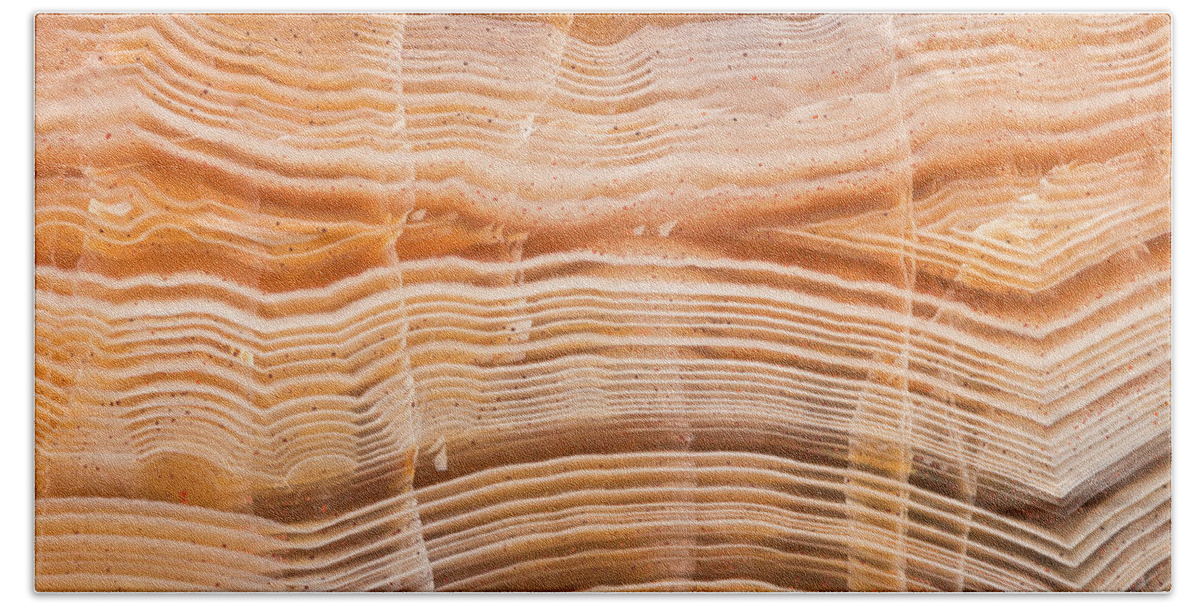 Abstract Beach Towel featuring the photograph Pilbara Agate, Close #1 by Mark Windom