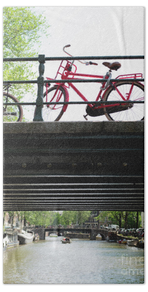 Bike Beach Towel featuring the photograph Red Bike #1 by Jan Daniels