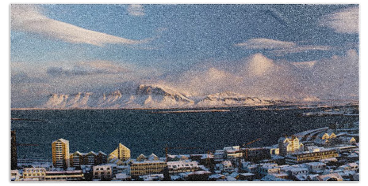 Northern Beach Towel featuring the photograph Reykjavik #2 by Robert Grac