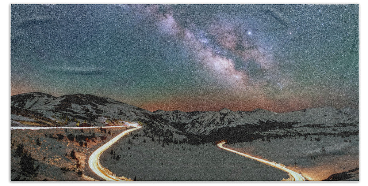 Milky Way Beach Towel featuring the photograph Switchback #1 by David Soldano