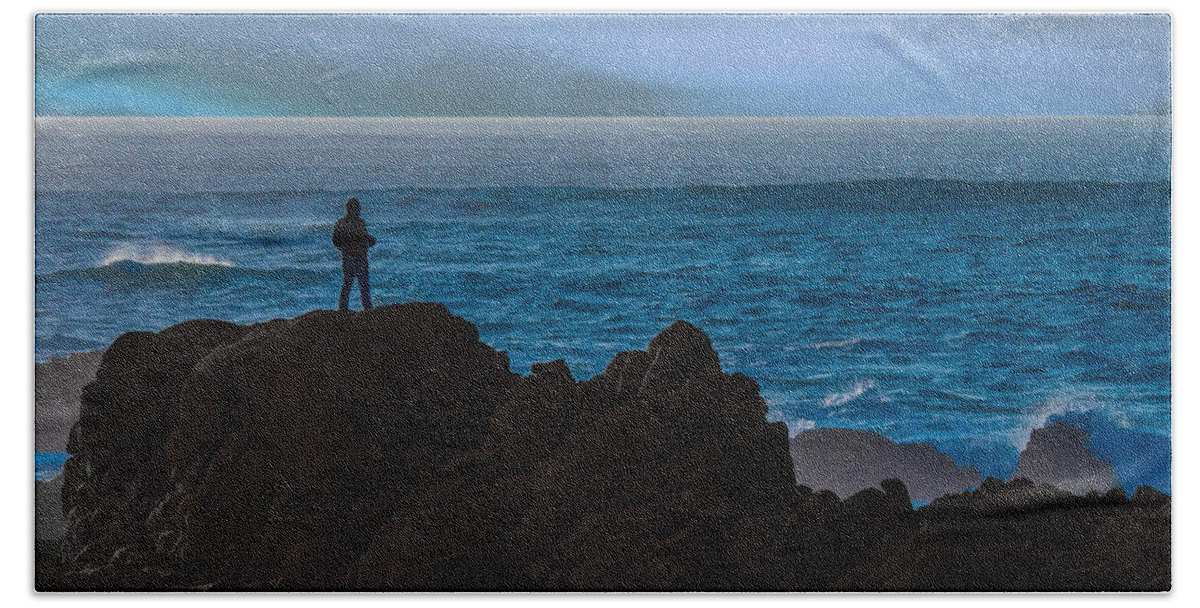 Ocean Beach Towel featuring the photograph The Watcher by Derek Dean