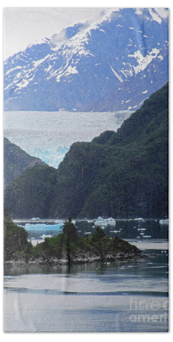 Tracy Arm Beach Sheet featuring the photograph Tracy Arm 1 #1 by Randall Weidner