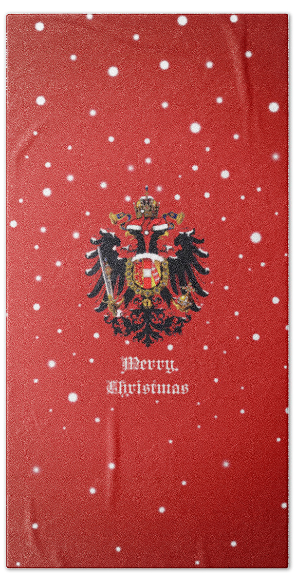 Christmas Beach Towel featuring the digital art Christmas Habsburg Doppeladler by Helga Novelli