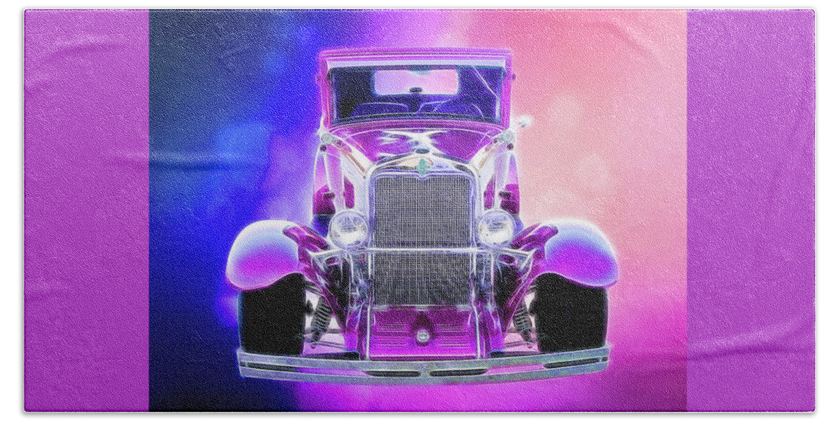 1930 Chevy Beach Towel featuring the digital art 1930 Chevy by Rick Wicker