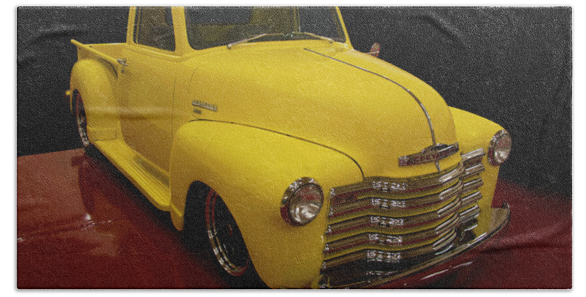 1950 Chevrolet 3100 Beach Towel featuring the photograph 1950 Chevrolet 3100 by Flees Photos