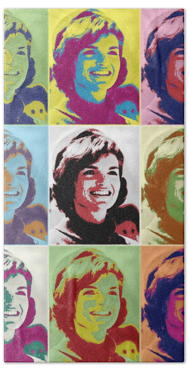 Jackie Kennedy Beach Towel featuring the photograph Jackie Kennedy #2 by Donald Stevenson