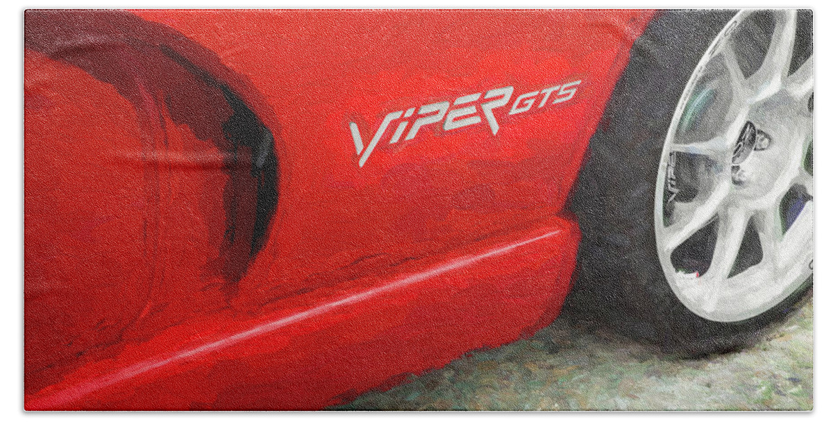 2002 Dodge Viper Gts Beach Towel featuring the photograph 2002 Dodge Viper GTS 110 by Rich Franco