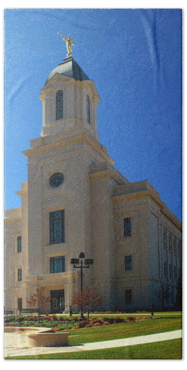 Temple Beach Towel featuring the photograph Cedar City Temple #3 by Nathan Abbott