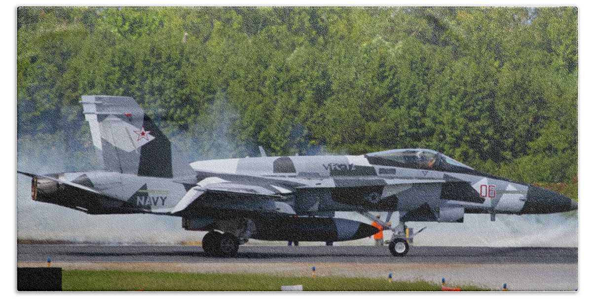 F18 Beach Towel featuring the photograph F18 #3 by Greg Smith