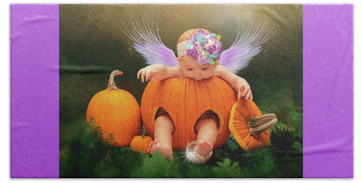 Baby Beach Towel featuring the photograph Fairy Princess Pumpkin by Patti Deters