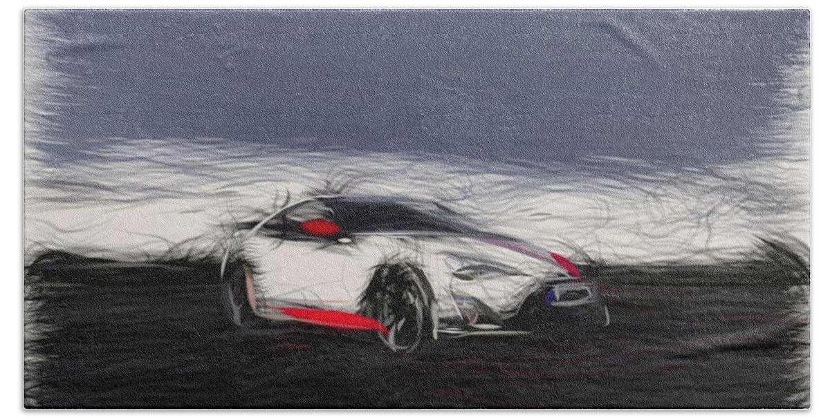 Toyota Beach Towel featuring the digital art Toyota GT86 Cup Edition Drawing #6 by CarsToon Concept