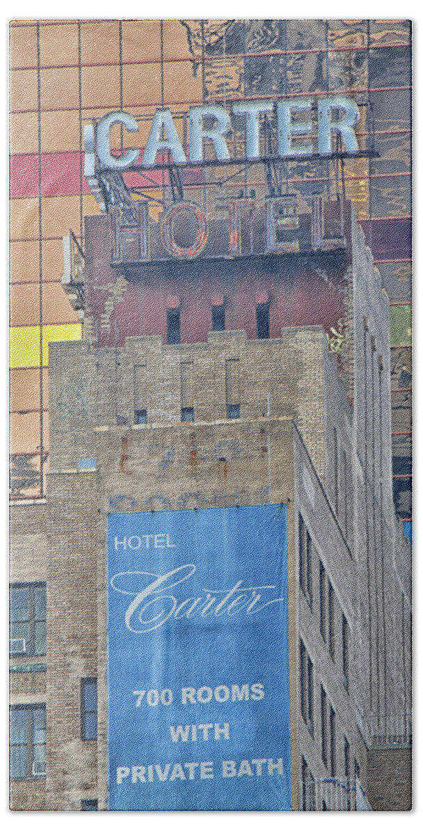 Carter Hotel Beach Towel featuring the photograph 700 Rooms With Private Bath by Mike Martin