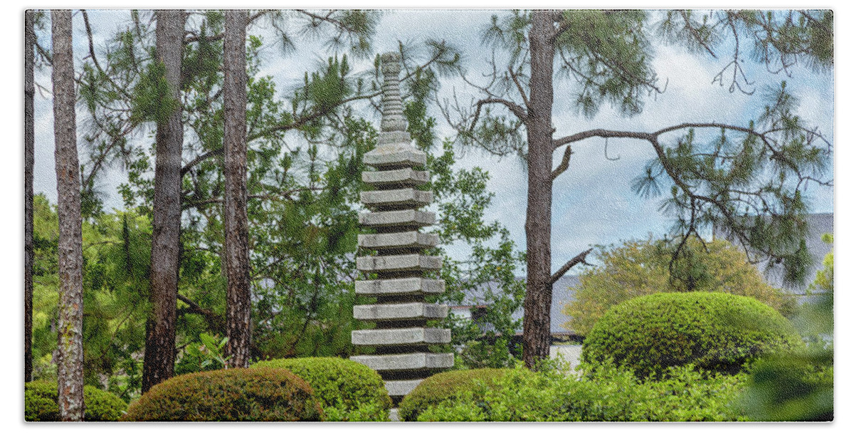 Estock Beach Towel featuring the digital art Florida, South Florida, Delray Beach, Morikami Japanese Gardens #9 by Lumiere