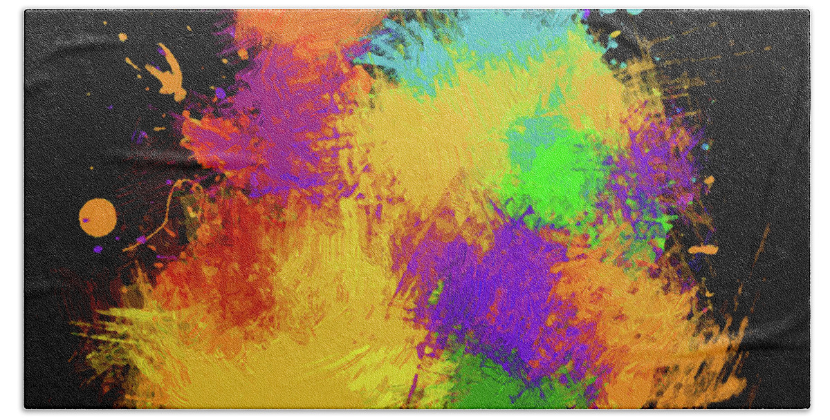 Abstract Beach Towel featuring the painting Abstract - DWP1686909 by Dean Wittle