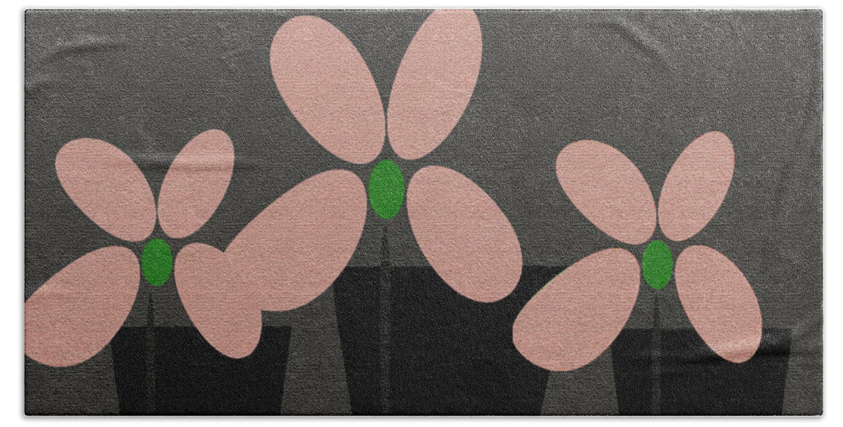 Art Beach Towel featuring the digital art Abstract Floral Art 394 by Miss Pet Sitter