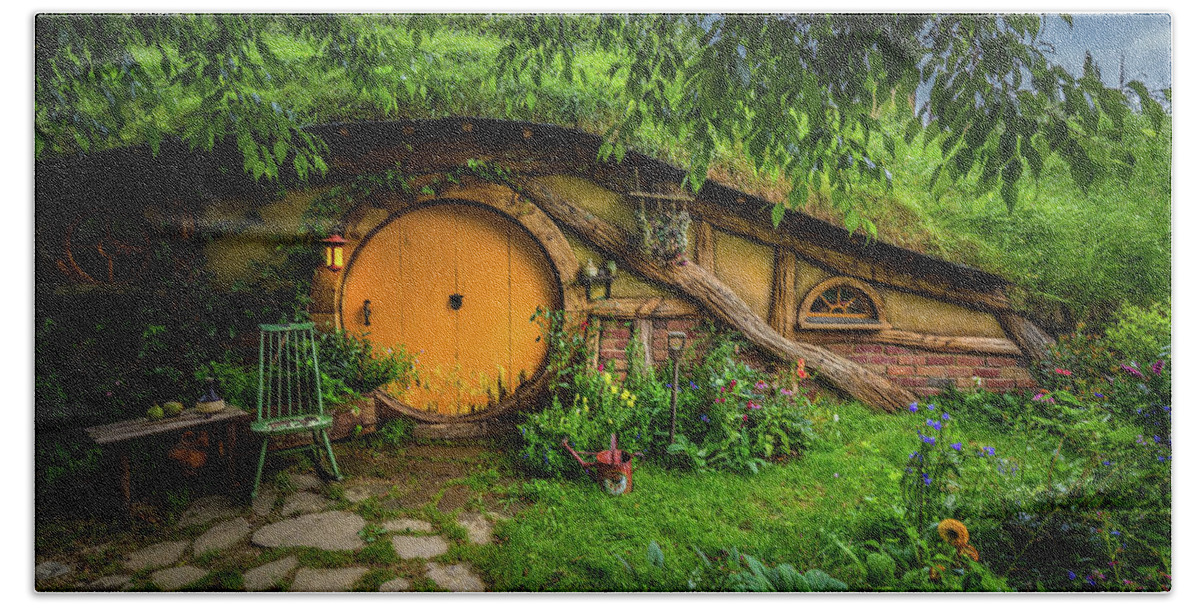 Hobbit House Beach Towel featuring the photograph Hobbiton Afternoon by Racheal Christian