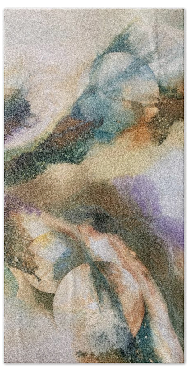 Tara Moorman Watercolor Beach Towel featuring the painting Aint no Mountian High Enough by Tara Moorman