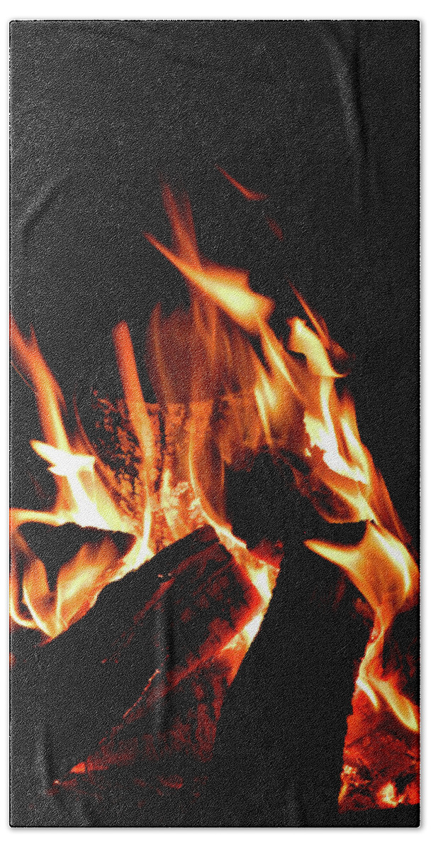 All Fired Up Beach Towel featuring the photograph All Fired Up 12 by Cyryn Fyrcyd