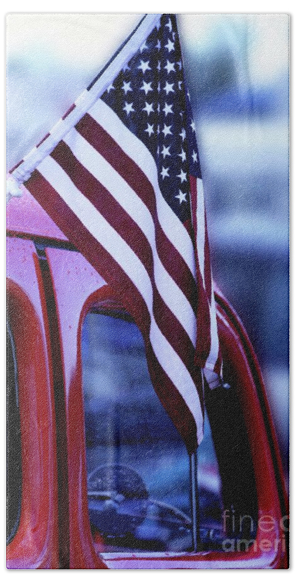 American Flag Beach Towel featuring the photograph Americana by Terri Brewster