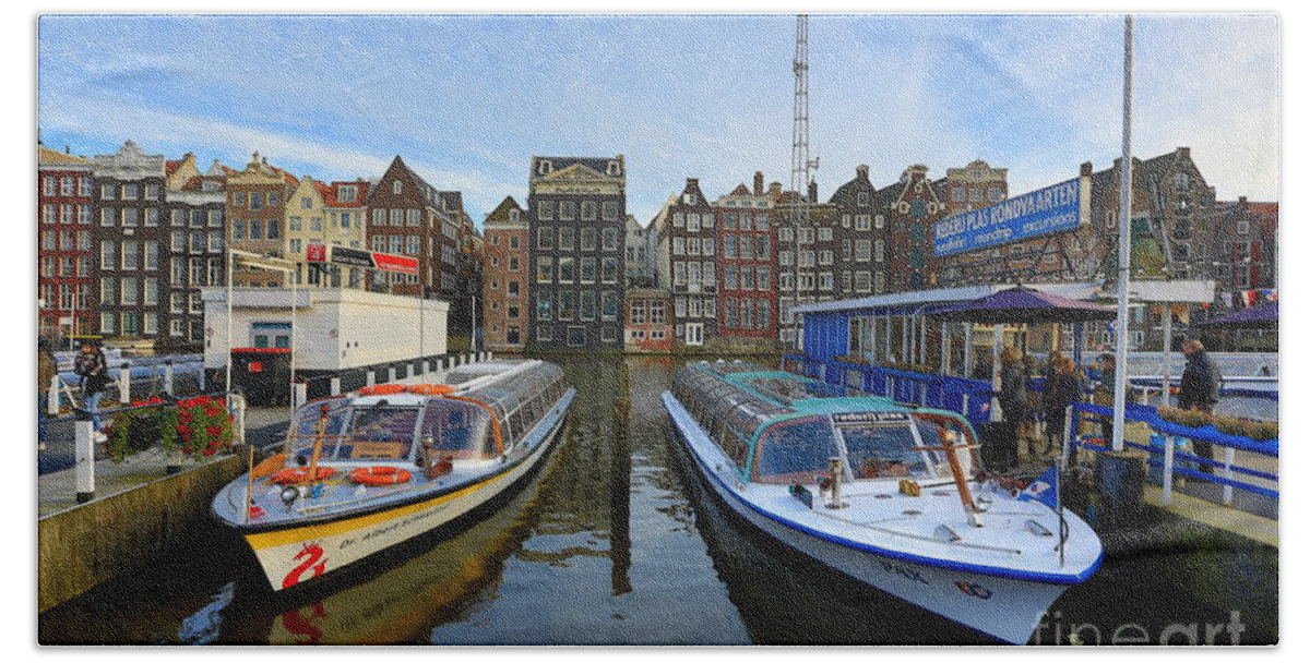 Amsterdam Beach Towel featuring the photograph Amsterdam Central by Mina Isaac