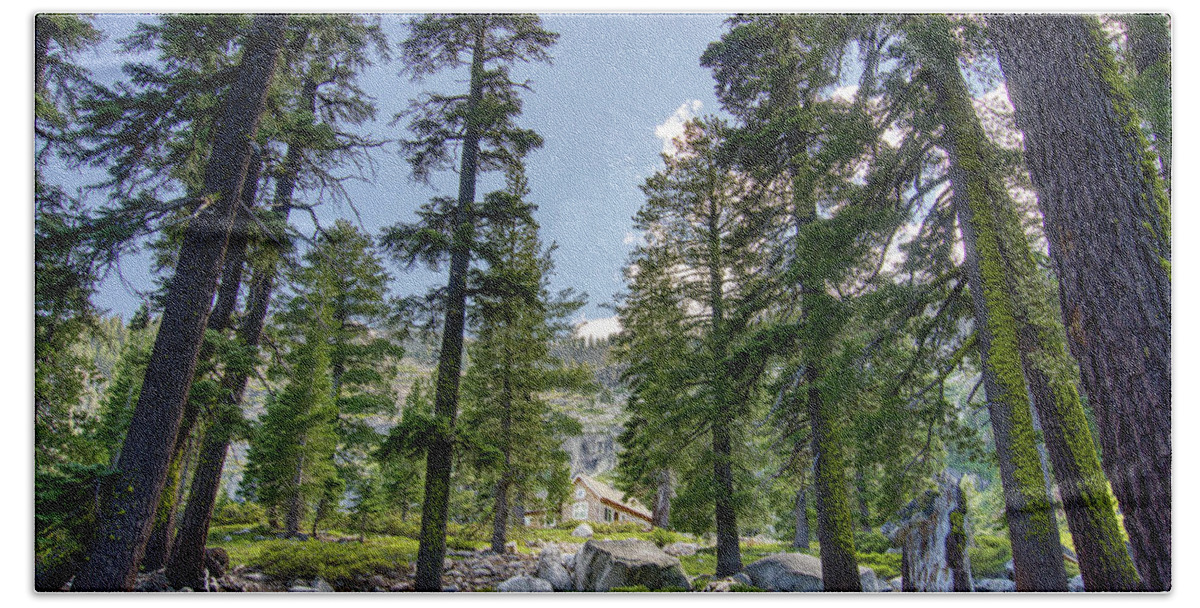 Lake Tahoe Beach Towel featuring the photograph Angora Lakes Forest Photography by Anthony Giammarino