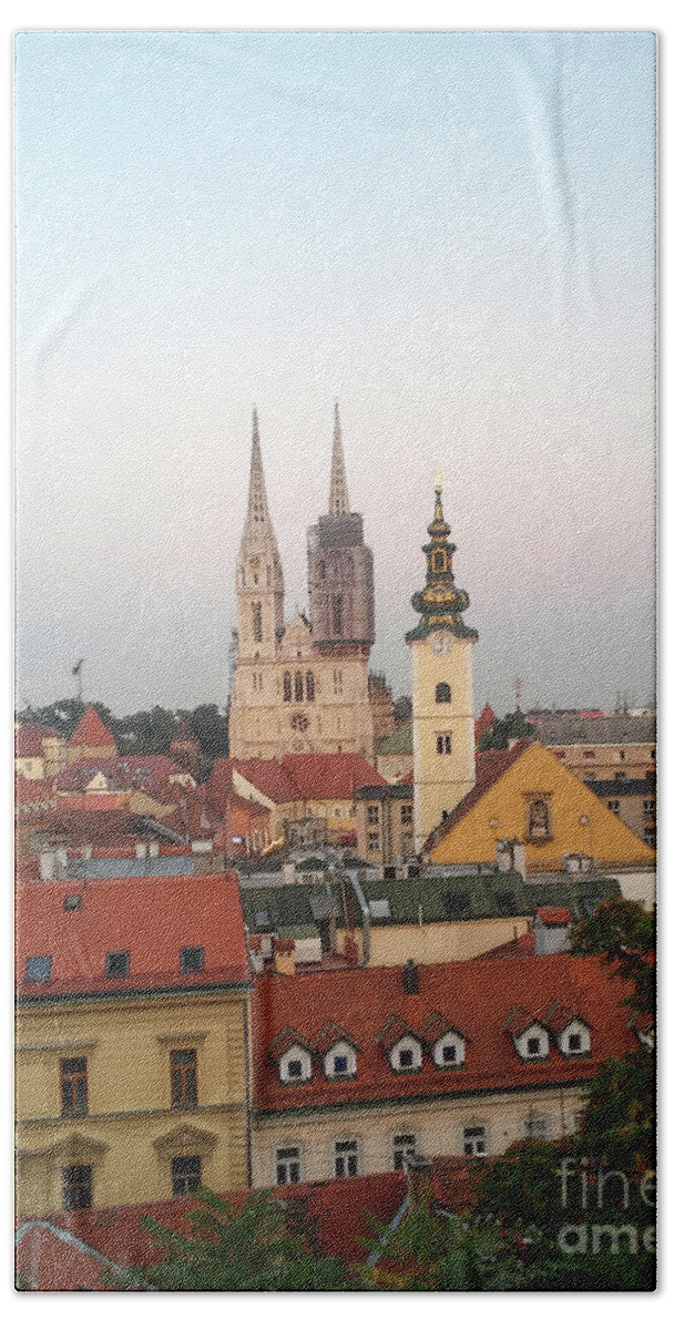 Zagreb Beach Towel featuring the photograph Another Magnificent View Of Zagreb by Jasna Dragun