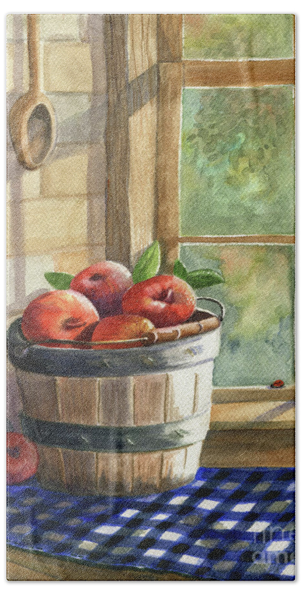 Apples Beach Towel featuring the painting Apple Harvest by Marilyn Smith