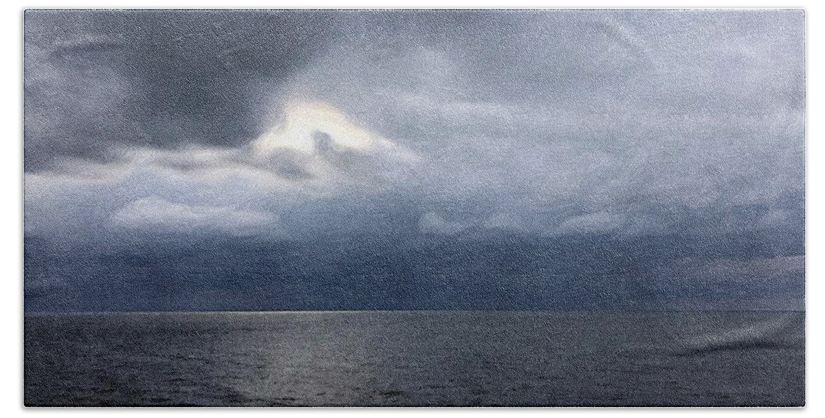 Brushstroke Beach Towel featuring the photograph Approaching Storm by Jori Reijonen