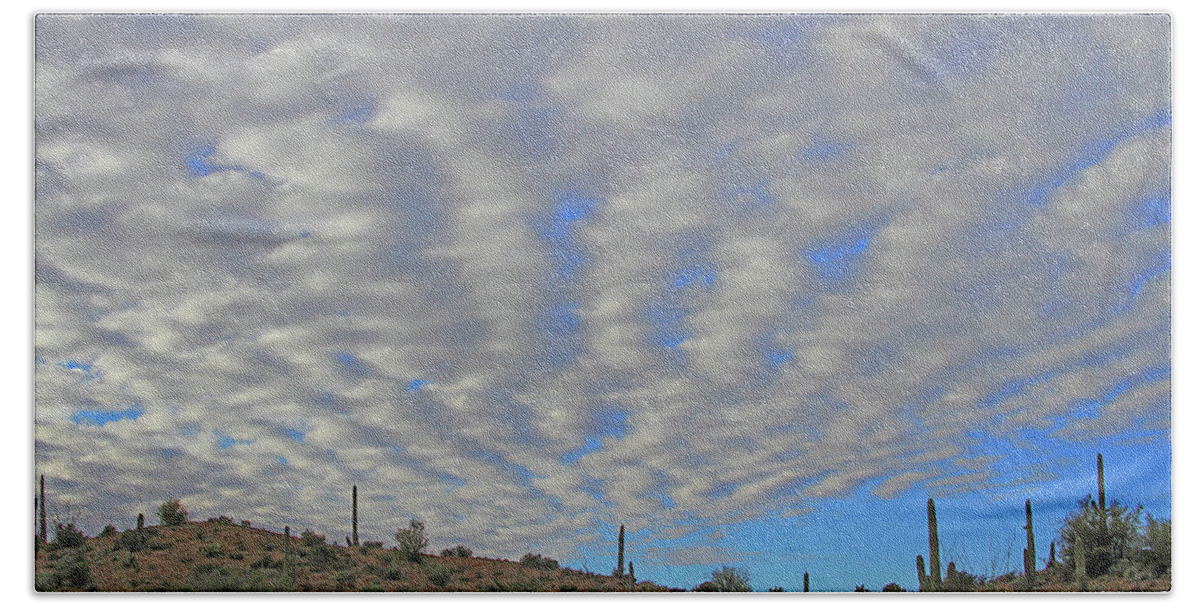 Arizona Southwest Sky Beach Towel featuring the digital art Arizona Southwest Sky by Tom Janca