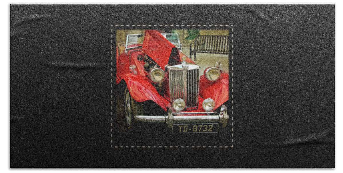 1938 Mg Td Beach Towel featuring the photograph MG On The Prowl by Thom Zehrfeld