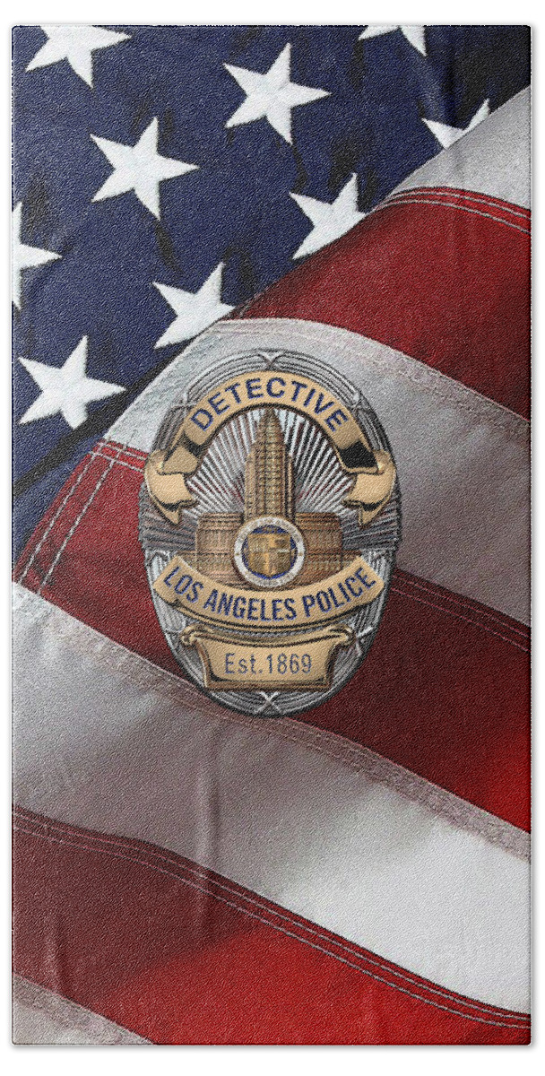 Los Angeles Police Department L A P D Detective Badge Over
