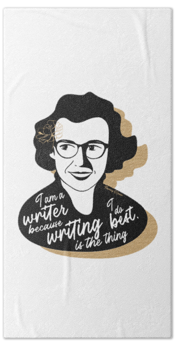 Flannery O'connor Beach Towel featuring the digital art Flannery O' Connor Graphic Quote II by Ink Well