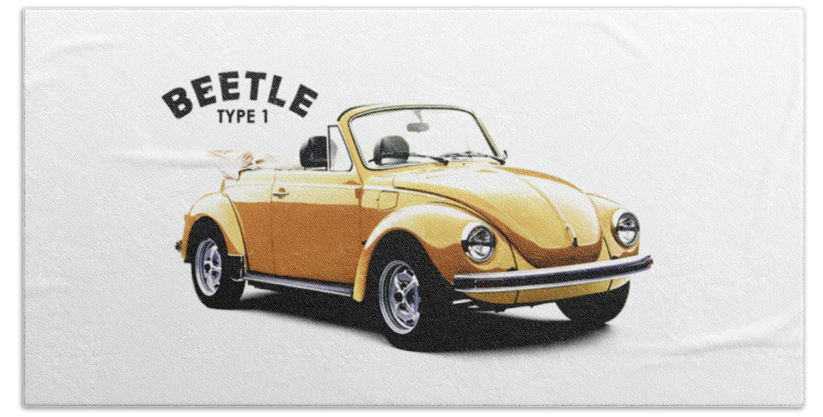 Vw Beetle Beach Towel featuring the photograph The Beetle 1972 by Mark Rogan