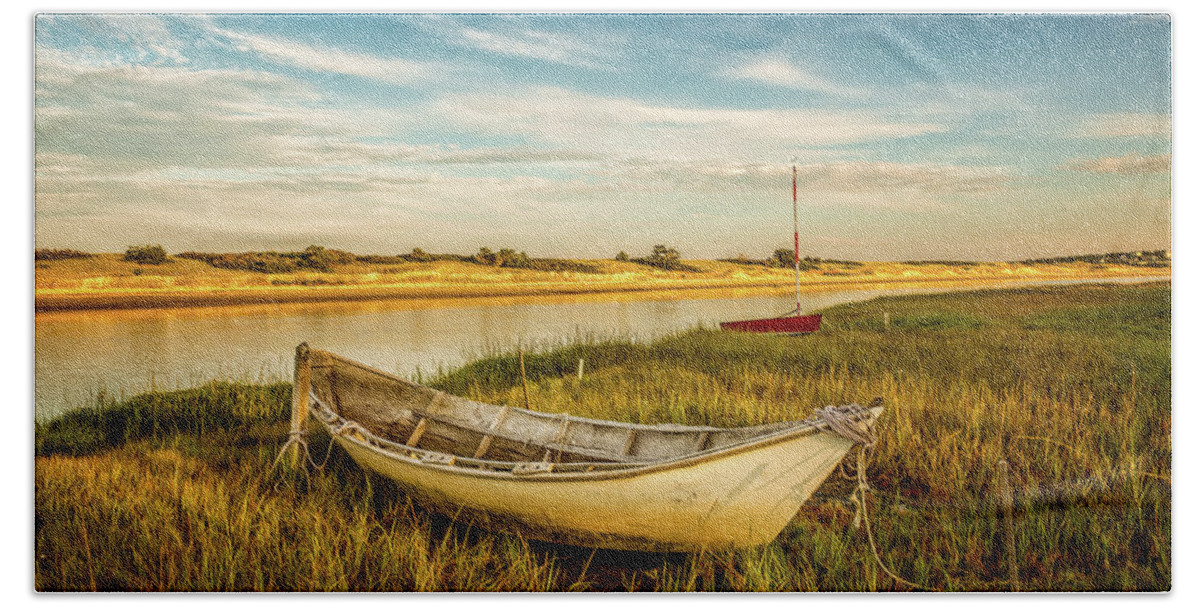 Ogunquit River Beach Towel featuring the photograph Ashore by Jeff Sinon